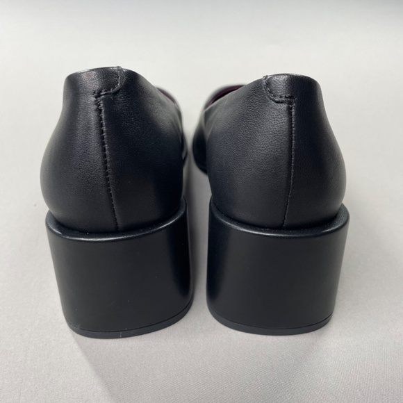 NEW Aerosoles Shoes Womens 6 black purple leather Alae block heels - Picture 5 of 12